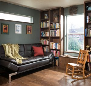 Living Room with Bookshelves