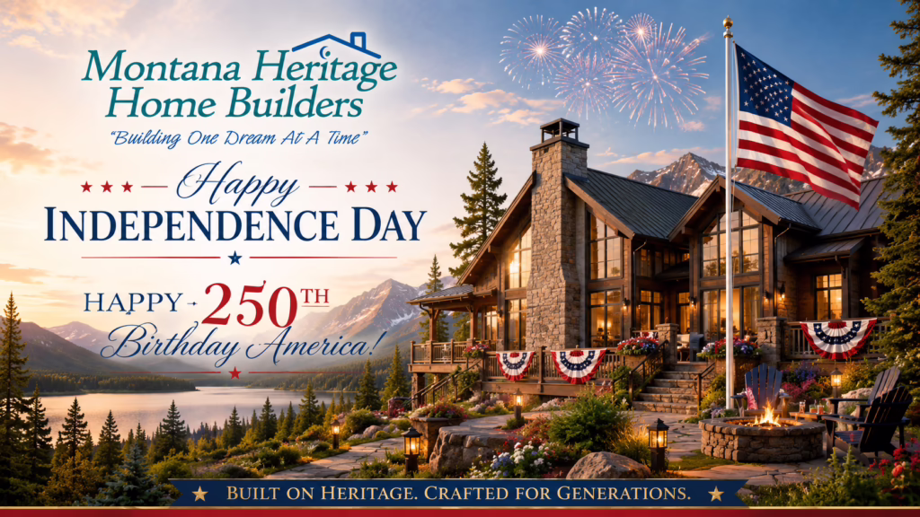 Happy 250th Birthday, America, from Montana Heritage Home Builders!